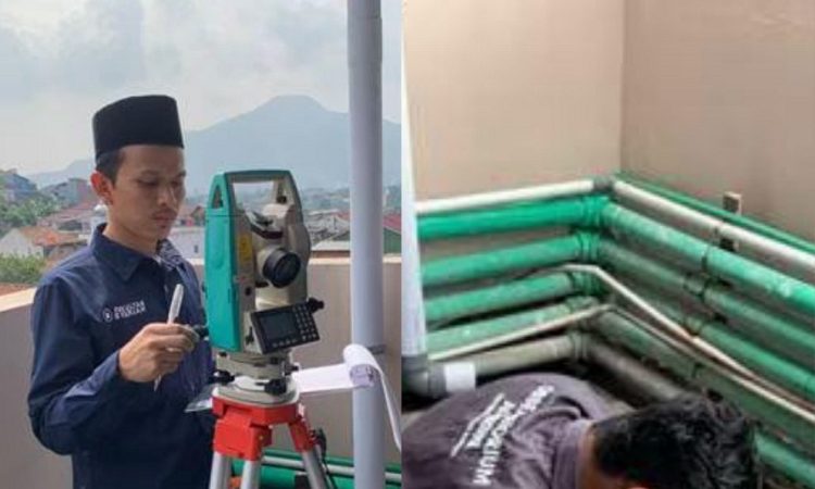Unisba dan BHRD Jabar Luruskan Arah Kiblat di RSU Harapan Keluarga Rancaekek