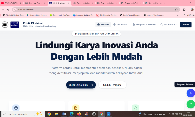 KI Virtual LPPM Unisba Permudah Proses Perlindungan Inovasi Akademik