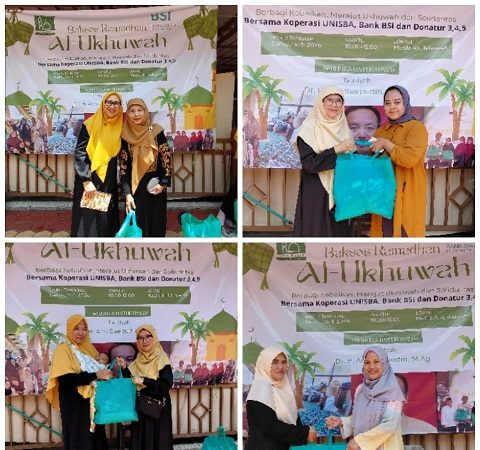 Majelis Ta’lim Ibu-Ibu Masjid Al Ukhuwah Unisba Bagikan 135 Paket Sembako dalam Bakti Sosial Ramadan 2026