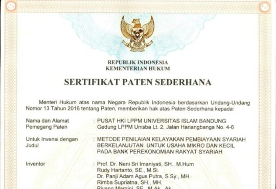 Unisba Cetak Sejarah, Raih Paten Sederhana Pertama di Bidang Soshum